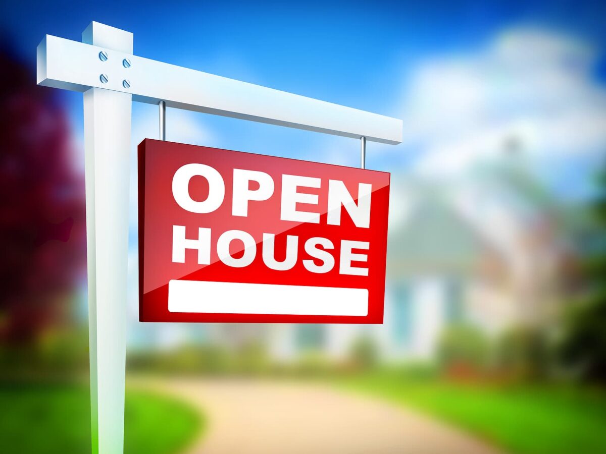 Open house sign